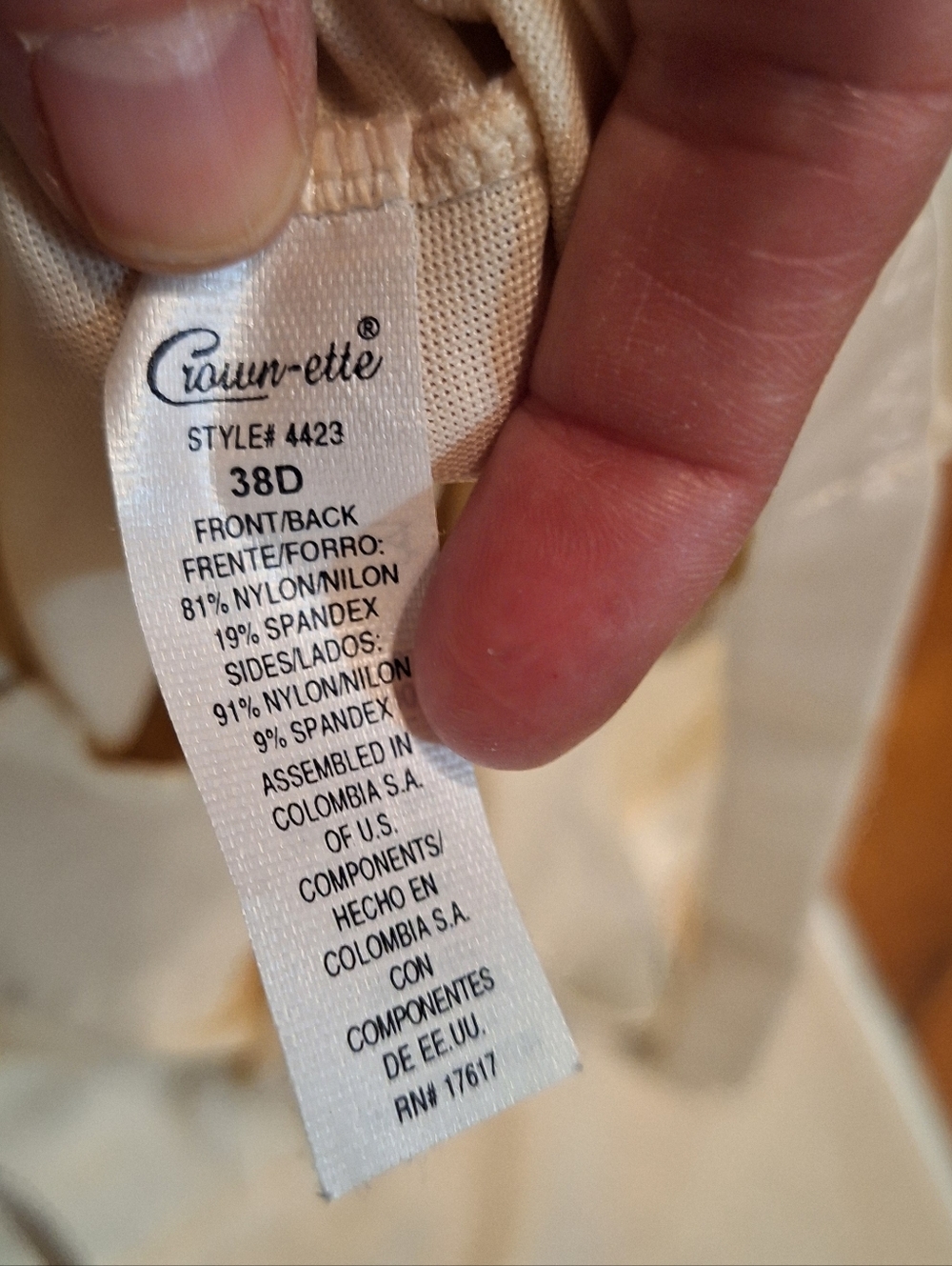 Vintage CROWN-ETTE Body Slimmer Shapewear Slip Dress Size 38D Ivory NUDE RARE - Picture 2 of 2